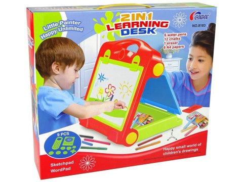 Tablica Składana w Walizkę Dwustronna 2w1 Na Kredę LEAN Toys Tablica Składana w Walizkę Dwustronna 2w1 Na Kredę LEAN Toys