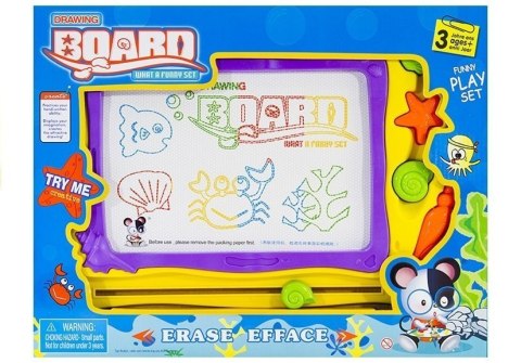 Tablica Znikopis Morski + 3 Pieczątki Kolorowe Tło LEAN Toys Tablica Znikopis Morski + 3 Pieczątki Kolorowe Tło LEAN Toys