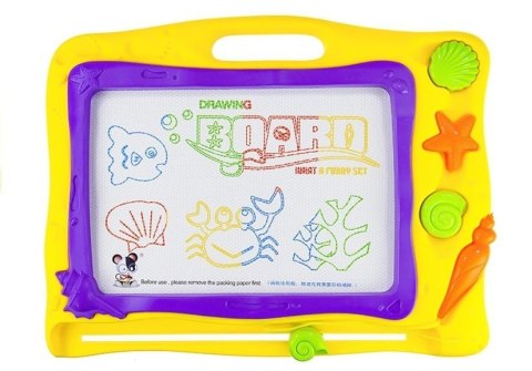 Tablica Znikopis Morski + 3 Pieczątki Kolorowe Tło LEAN Toys Tablica Znikopis Morski + 3 Pieczątki Kolorowe Tło LEAN Toys