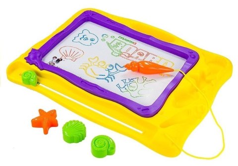 Tablica Znikopis Morski + 3 Pieczątki Kolorowe Tło LEAN Toys Tablica Znikopis Morski + 3 Pieczątki Kolorowe Tło LEAN Toys