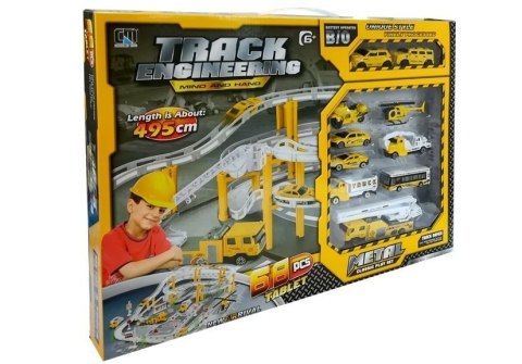 Tor Samochodowy Rail Racing Metalowe Autka 12km/h LEAN Toys Tor Samochodowy Rail Racing Metalowe Autka 12km/h LEAN Toys