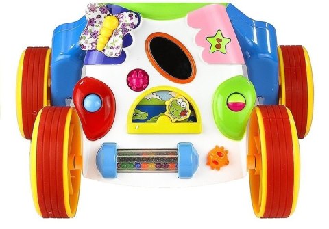 Wesoły Pchacz Hipopotam z Lusterkiem Gumowe Koła LEAN Toys Wesoły Pchacz Hipopotam z Lusterkiem Gumowe Koła LEAN Toys