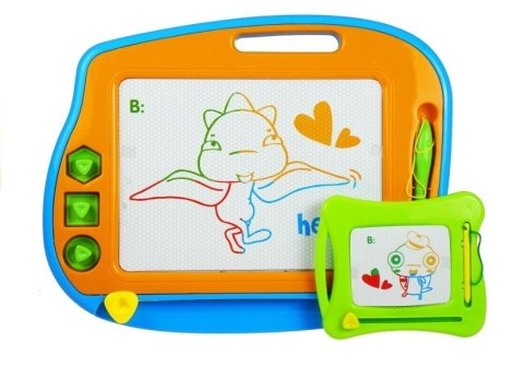 Znikopis Tablica Magnetyczna 2w1 Mała i Duża 3 Pieczątki LEAN Toys Znikopis Tablica Magnetyczna 2w1 Mała i Duża 3 Pieczątki LEAN Toys