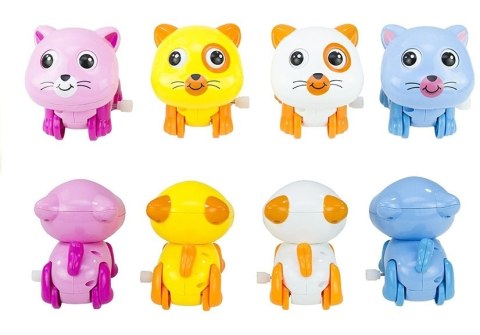 Zwierzątka Nakręcane Kotki Chodzą Ruszają Ogonem LEAN Toys Zwierzątka Nakręcane Kotki Chodzą Ruszają Ogonem LEAN Toys