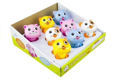 Zwierzątka Nakręcane Kotki Chodzą Ruszają Ogonem LEAN Toys Zwierzątka Nakręcane Kotki Chodzą Ruszają Ogonem LEAN Toys