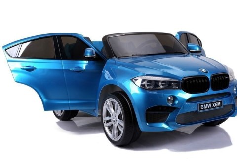 Auto Na Akumulator BMW X6M Niebieskie Lakierowane LEAN CARS Auto Na Akumulator BMW X6M Niebieskie Lakierowane LEAN CARS