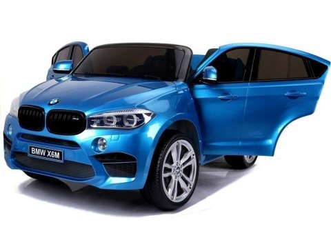 Auto Na Akumulator BMW X6M Niebieskie Lakierowane LEAN CARS Auto Na Akumulator BMW X6M Niebieskie Lakierowane LEAN CARS