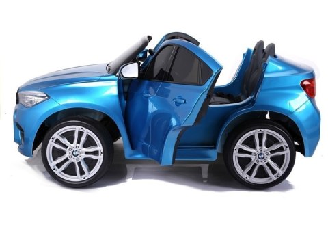 Auto Na Akumulator BMW X6M Niebieskie Lakierowane LEAN CARS Auto Na Akumulator BMW X6M Niebieskie Lakierowane LEAN CARS
