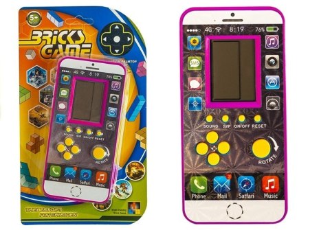Gra elektroniczna Tetris Komórka Różowa LEAN Toys Gra elektroniczna Tetris Komórka Różowa LEAN Toys
