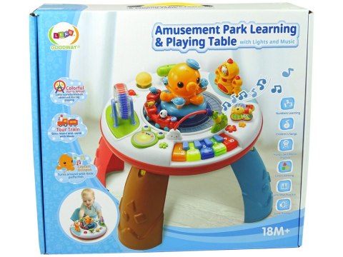 Interaktywny Stolik Edukacyjny Ośmiornica Pianinko Dźwięki Światła LEAN Toys Interaktywny Stolik Edukacyjny Ośmiornica Pianinko Dźwięki Światła LEAN Toys