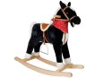 Koń Na Biegunach Czarno- Biały Dźwięki Rusza Pyskiem Ogonem 74 cm LEAN Toys