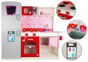 Kuchnia Drewniana Jola Lodówka Mikrofalówka Otwierane Elementy LEAN Toys