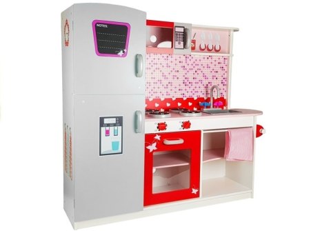 Kuchnia Drewniana Jola Lodówka Mikrofalówka Otwierane Elementy LEAN Toys Kuchnia Drewniana Jola Lodówka Mikrofalówka Otwierane Elementy LEAN Toys
