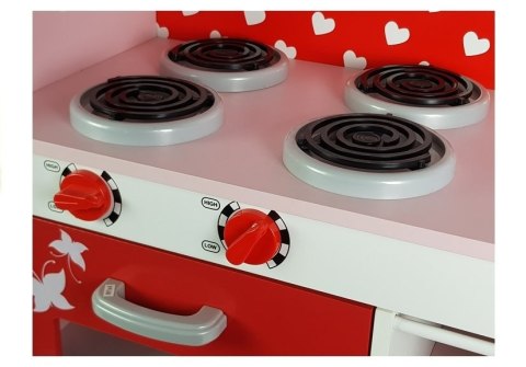 Kuchnia Drewniana Jola Lodówka Mikrofalówka Otwierane Elementy LEAN Toys Kuchnia Drewniana Jola Lodówka Mikrofalówka Otwierane Elementy LEAN Toys