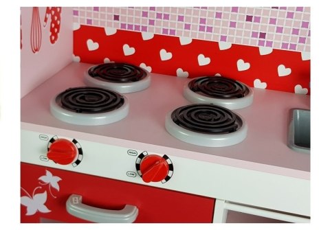 Kuchnia Drewniana Jola Lodówka Mikrofalówka Otwierane Elementy LEAN Toys Kuchnia Drewniana Jola Lodówka Mikrofalówka Otwierane Elementy LEAN Toys