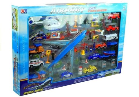 Lotnisko Duży Zestaw 41 Elementów Samolot Autka LEAN Toys Lotnisko Duży Zestaw 41 Elementów Samolot Autka LEAN Toys