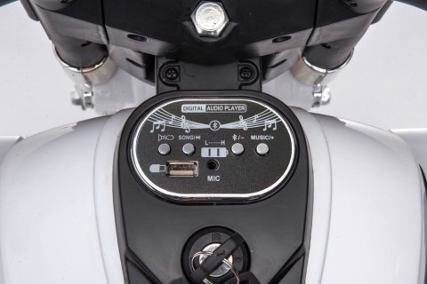Motor Na Akumulator Trójkołowy Goldwing Biały LEAN CARS Motor Na Akumulator Trójkołowy Goldwing Biały LEAN CARS