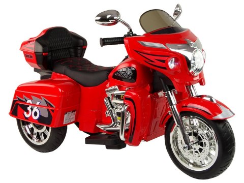 Motor Na Akumulator Trójkołowy Goldwing Czerwony LEAN CARS Motor Na Akumulator Trójkołowy Goldwing Czerwony LEAN CARS