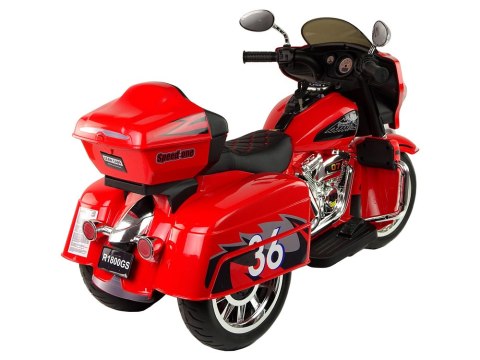 Motor Na Akumulator Trójkołowy Goldwing Czerwony LEAN CARS Motor Na Akumulator Trójkołowy Goldwing Czerwony LEAN CARS