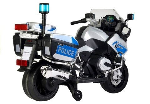 Motor na Akumulator BMW R1200 Policja Srebrny LEAN CARS Motor na Akumulator BMW R1200 Policja Srebrny LEAN CARS