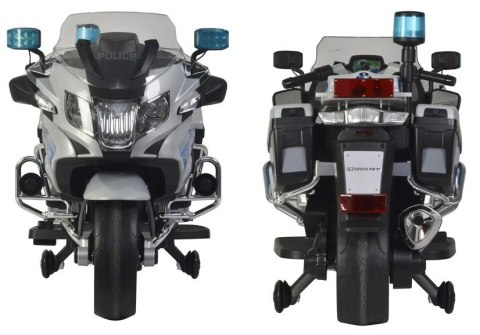 Motor na Akumulator BMW R1200 Policja Srebrny LEAN CARS Motor na Akumulator BMW R1200 Policja Srebrny LEAN CARS