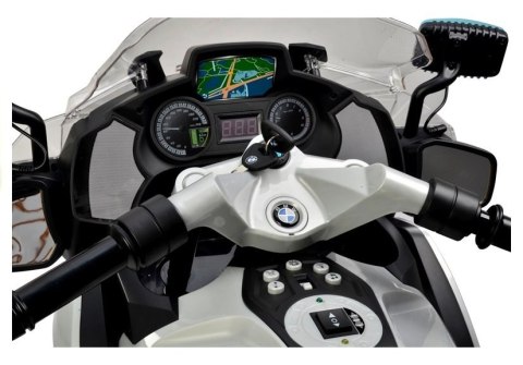 Motor na Akumulator BMW R1200 Policja Srebrny LEAN CARS Motor na Akumulator BMW R1200 Policja Srebrny LEAN CARS