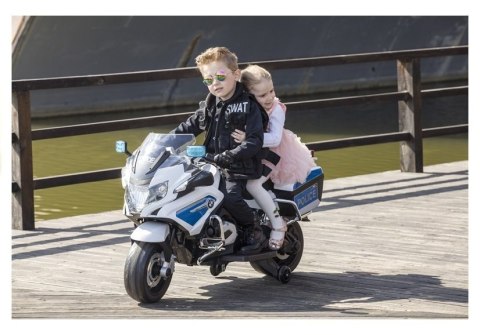 Motor na Akumulator BMW R1200 Policja biały LEAN CARS Motor na Akumulator BMW R1200 Policja biały LEAN CARS