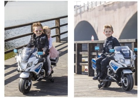 Motor na Akumulator BMW R1200 Policja biały LEAN CARS Motor na Akumulator BMW R1200 Policja biały LEAN CARS