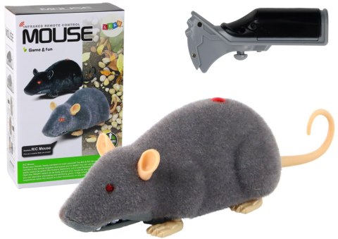 Mysz Zdalnie Sterowana Pilotem R/C Na Kółkach Duża Szara LEAN Toys Mysz Zdalnie Sterowana Pilotem R/C Na Kółkach Duża Szara LEAN Toys