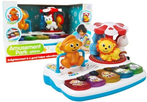Pianinko Ze Zwierzątkami + Karuzela Plac zabaw LEAN Toys Pianinko Ze Zwierzątkami + Karuzela Plac zabaw LEAN Toys