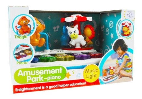 Pianinko Ze Zwierzątkami + Karuzela Plac zabaw LEAN Toys Pianinko Ze Zwierzątkami + Karuzela Plac zabaw LEAN Toys