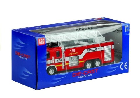 Samochodzik Wóz Strażacki z Drabiną 2 Rodzaje 1:32 LEAN Toys Samochodzik Wóz Strażacki z Drabiną 2 Rodzaje 1:32 LEAN Toys