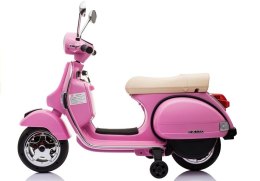 Skuter Na Akumulator Vespa Różowy LEAN CARS