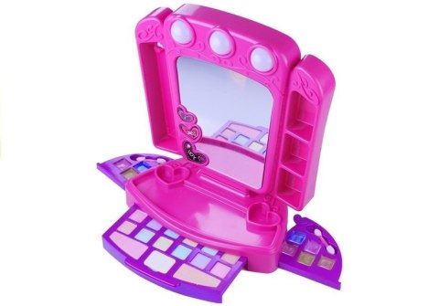 Toaletka Zestaw Kosmetyki Lusterko Światełka Róż LEAN Toys Toaletka Zestaw Kosmetyki Lusterko Światełka Róż LEAN Toys