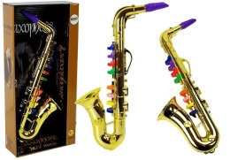 Zabawkowy Saksofon instrument w kolorze złotym LEAN Toys