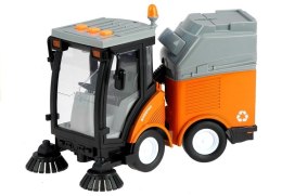 Zamiatarka Uliczna Kosz Światła Dźwięki Pomarańczowa 1:16 LEAN Toys