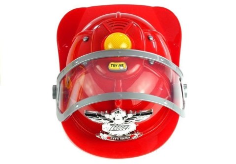 Zestaw Strażaka Dla Dziecka Kask Toporek Akcesoria Czerwony LEAN Toys Zestaw Strażaka Dla Dziecka Kask Toporek Akcesoria Czerwony LEAN Toys