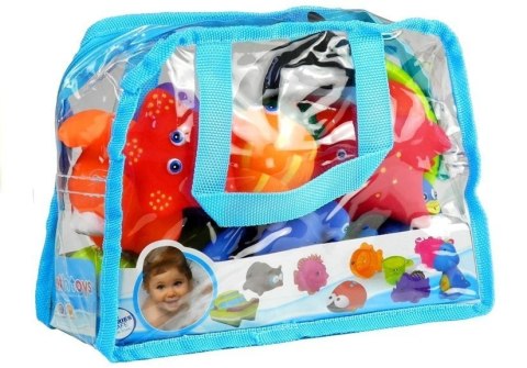 Zestaw Zwierząt Morskich do Kąpieli + Sitko LEAN Toys Zestaw Zwierząt Morskich do Kąpieli + Sitko LEAN Toys