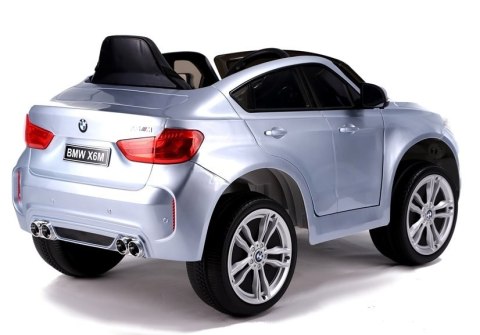 Auto na Akumulator BMW X6 Srebrny Lakierowany LEAN CARS Auto na Akumulator BMW X6 Srebrny Lakierowany LEAN CARS