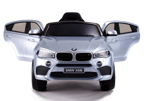 Auto na Akumulator BMW X6 Srebrny Lakierowany LEAN CARS Auto na Akumulator BMW X6 Srebrny Lakierowany LEAN CARS