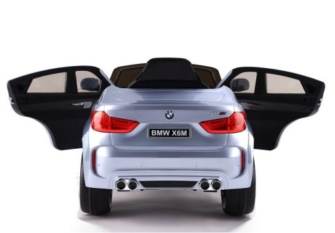Auto na Akumulator BMW X6 Srebrny Lakierowany LEAN CARS Auto na Akumulator BMW X6 Srebrny Lakierowany LEAN CARS