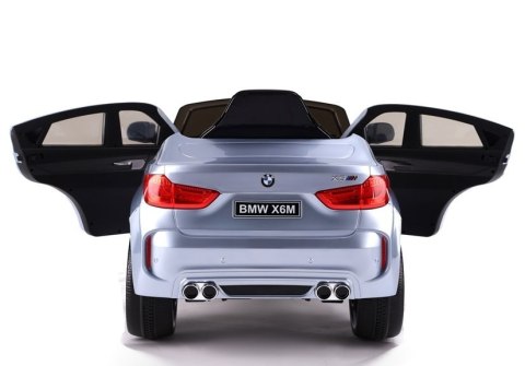 Auto na Akumulator BMW X6 Srebrny Lakierowany LEAN CARS Auto na Akumulator BMW X6 Srebrny Lakierowany LEAN CARS