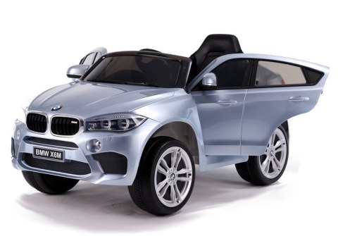 Auto na Akumulator BMW X6 Srebrny Lakierowany LEAN CARS Auto na Akumulator BMW X6 Srebrny Lakierowany LEAN CARS