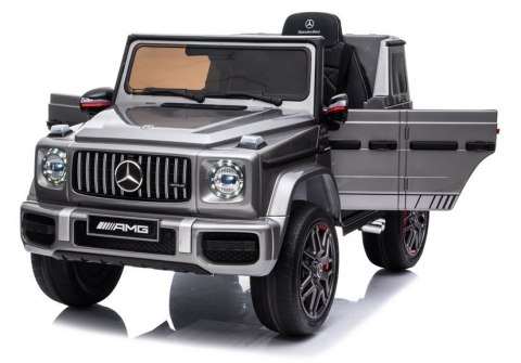 Auto na Akumulator Mercedes G63 AMG Srebrny Lakierowany BBH-002 LEAN CARS Auto na Akumulator Mercedes G63 AMG Srebrny Lakierowany BBH-002 LEAN CARS