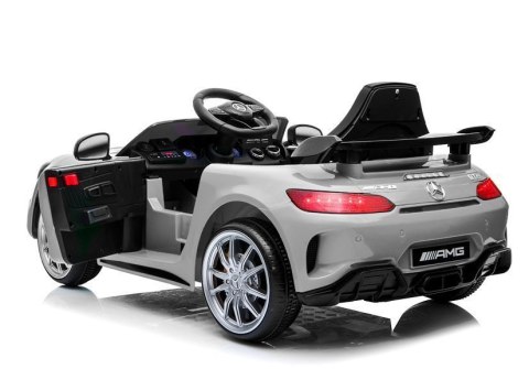 Auto na Akumulator Mercedes GTR Srebrny Lakierowany LEAN CARS Auto na Akumulator Mercedes GTR Srebrny Lakierowany LEAN CARS