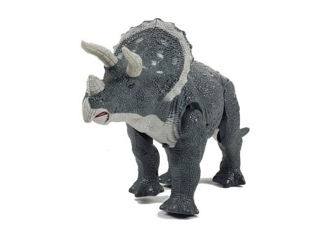 Duży Dinozaur Na Baterie Triceratops Szary LEAN Toys Duży Dinozaur Na Baterie Triceratops Szary LEAN Toys