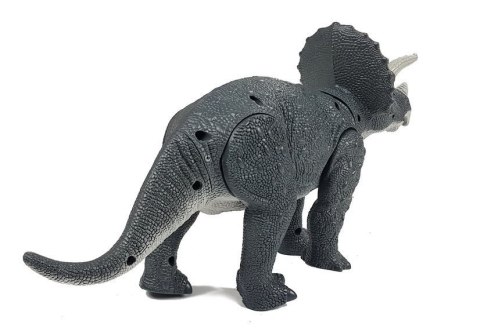 Duży Dinozaur Na Baterie Triceratops Szary LEAN Toys Duży Dinozaur Na Baterie Triceratops Szary LEAN Toys