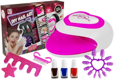 Dziecięcy Zestaw Do Malowania Paznokci + Lampa LEAN Toys Dziecięcy Zestaw Do Malowania Paznokci + Lampa LEAN Toys