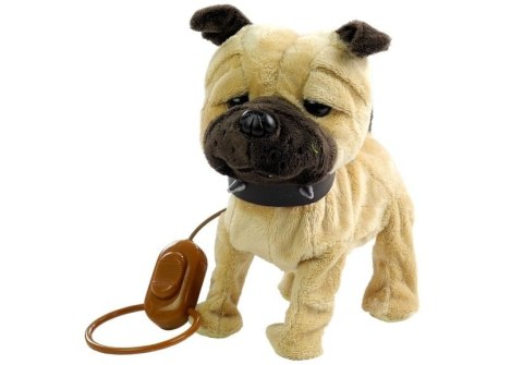 Interaktywny Piesek Na Smyczy + Buda Beżowy LEAN Toys Interaktywny Piesek Na Smyczy + Buda Beżowy LEAN Toys