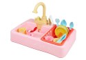 Kolorowy Zlewozmywak Zlew z Wodą + Akcesoria LEAN Toys